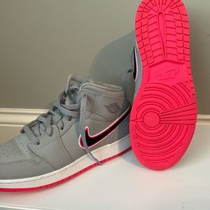 Nike Jordan 1 Wolf Gray and Pink